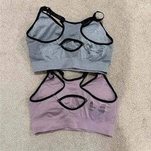 Women's Seamless Sports Bras - Gray and Purple
